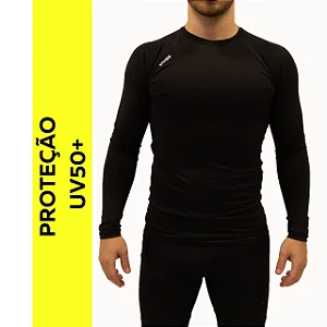 Camiseta Adulto Unissex Manga Longa com Proteção UV - Poliéster