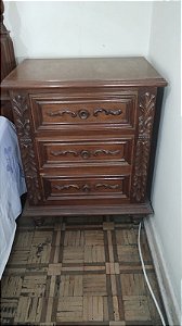 Par de Mesinha de Cabeceira 3 Gavetas de 1982