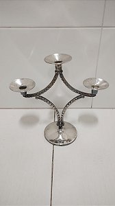 Candelabro em Metal com Banho de Prata Anos 70