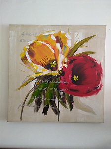 Quadro Decorativo Grandes Flores