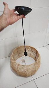 Lustre Pendente Luminária de Teto em Sisal