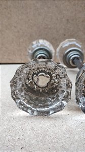 Antigas Maçanetas de Cristal de 12 Pontas
