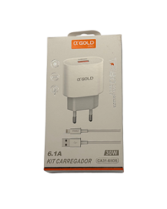 Kit Carregador Lightning Turbo A’Gold 30W