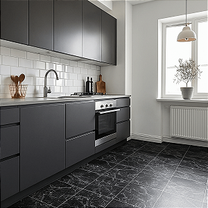 Piso Vinilico Auto-colante Chão Caixa 5m² - Marmo Black