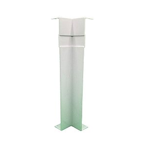 Canto Interno 15cm para Rodapé Real Pvc - Branco Neve