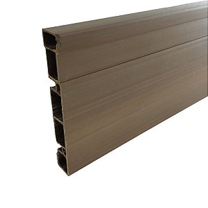 Rodapé de Pvc 10cm Barra de 2 Metros Real Pvc - Mogno