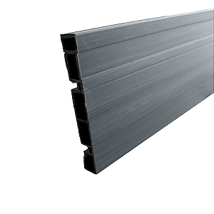 Rodapé de Pvc 10cm Barra de 2 Metros Real Pvc - Cinza