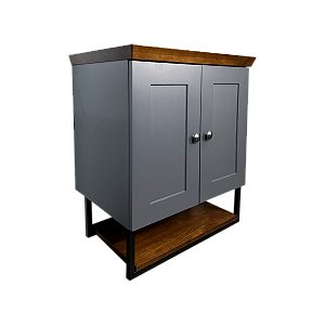 Gabinete Banheiro Nordic 60cm Parte Baixo Sem Cuba - Grafite