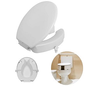 Assento Sanitário Elevado Almofadado Oval Astra
