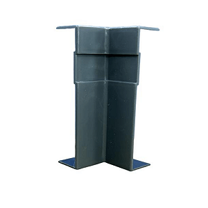 Canto Interno 7cm para Rodapé Real Pvc - Cinza