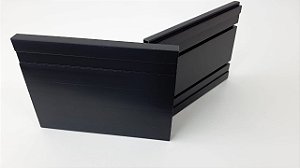 Rodapé de Pvc 15cm Barra de 2 M Real Pvc - Preto