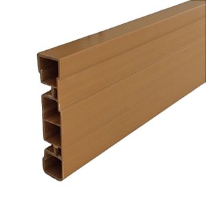 Rodapé de Pvc 7cm Barra de 2 Metros Real Pvc - Cerejeira