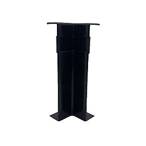 Canto Interno 10cm para Rodapé Real Pvc - Preto