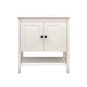 Gabinete para Banheiro Hudson 2 Portas 80cm com Pia - Branco