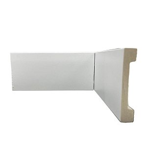 Rodapé de Poliestireno 7cm Liso Barra 2 Metros Liga - Branco