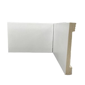 Rodapé de Poliestireno 10cm Liso Barra 2 Metros Liga - Branco