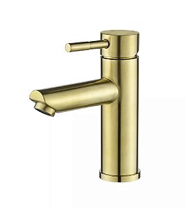 Torneira Monocomando para Banheiro F2001g Redonda - Dourado