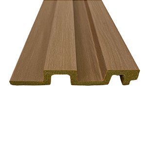 Painel Ripado Poliestireno Kit 2 Barras 1,35x0,12 - Carvalho