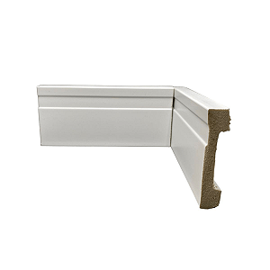 Rodapé de Poliestireno 7cm Barra 2 Metros Liga - Branco