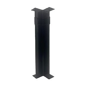 Canto Interno 15cm para Rodapé Real Pvc - Preto
