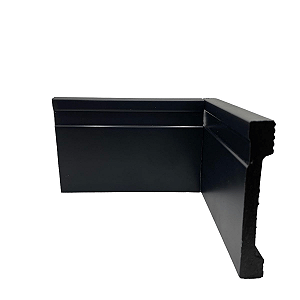 Rodapé de Poliestireno 10cm Barra 2 Metros Liga - Preto