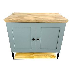 Gabinete Banheiro Nordic 80cm Parte Baixo Sem Cuba - Aqcua