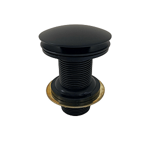 Valvula Click Ralo de Pia Lavatório 7/8 Liga - Preta