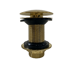 Valvula Click Ralo de Pia Lavatório 7/8 Liga - Dourado