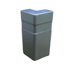 Canto Externo Cinza 7cm para Rodapé Real Pvc