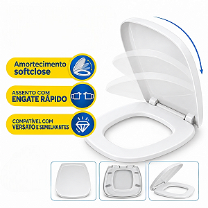 Assento Tampa Sanitário Versato Softclose Amortecimento