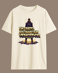 Camiseta em Cristo sou mais que vencedor Over
