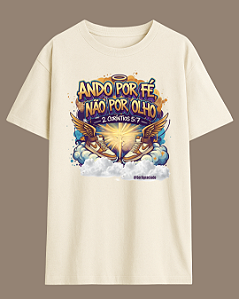 Camiseta Ando por Fé, não por olho Over