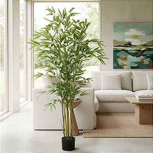 Bambu Artificial Toque Real Planta Decoração Sala Com 1.60m Verde