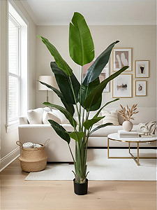 Bananeira Artificial Realista Toque Real 2.20m Premium