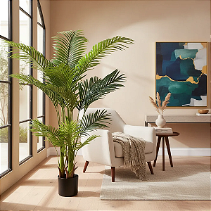 Palmeira Artificial Grande Planta Decoração Árvore Com 1.50m