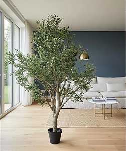 Oliveira Artificial Realista Grande Para Decoração Com 2.50m