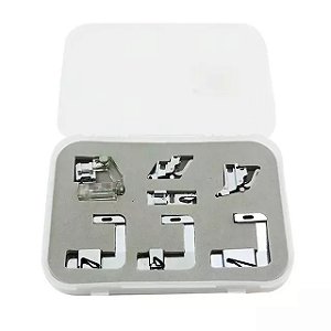 Kit de Pé Sapatas e Calcadores para Barra, Bainha e Viés CY007 7 Peças