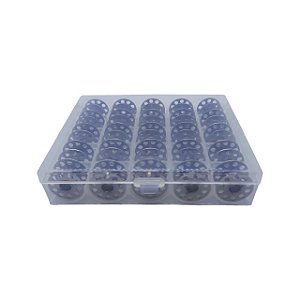 Porta Bobina Estojo com 25 Bobinas Metálicas