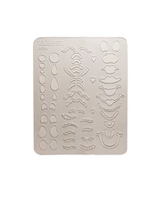 Régua Gabarito para Fazer Olhos Bocas Cílios de Boneca