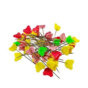 Alfinete para Patchwork cabeça de Urso Grande 50 unidades