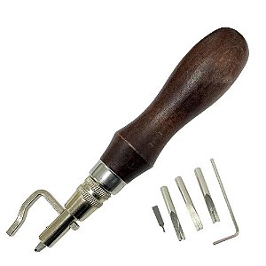 Frisador de Bordas Couro Groover Desquinador 5 Em 1