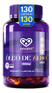 Óleo De Alho Em Cápsulas Gel 500mg | 130 Cápsulas - Anami