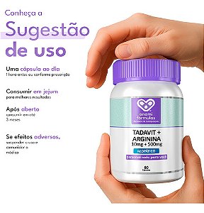 Tadavit ® 10mg + Arginina 500mg | 60 Cápsulas - Supplement