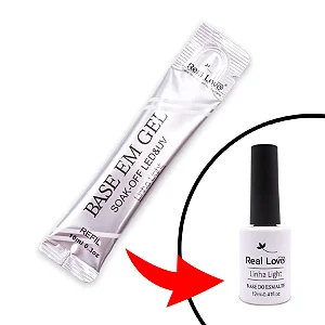 Sachê Refil Base em gel Real Love 10ml para Capa nas Unhas Acrigel