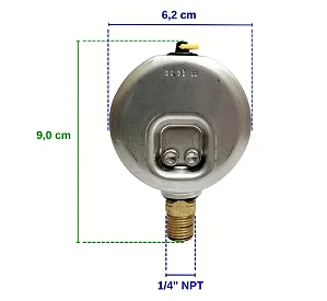 Manômetro Irritec Com Glicerina 0 A 17 Bar