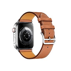 Pulseira para Apple Watch Couro Fecho Fivela Cor:Preto;Caixa:38/40/41/42mm (séri