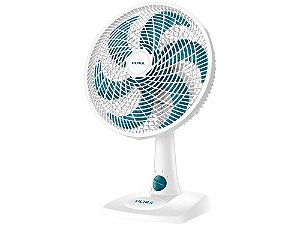 Ventilador de Mesa Ultra V-UT-30-01 30cm 6 Pás 3 Velocidades Branco e Azul - 220