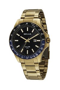 Relógio Masculino Seculus Esportivo Dourado 44043GPSVDA2