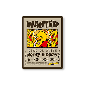QUADRO DE METAL M - NERDUCKS - MONKEY D DUCKY