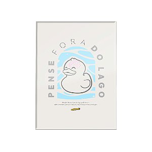 QUADRO DE METAL GG - NERDUCKS - PENSE FORA DO LAGO